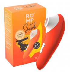 Оранжевый клиторальный стимулятор Romp Switch