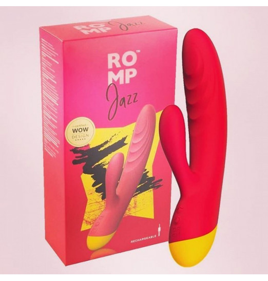 Ярко-розовый вибратор-кролик Romp Jazz - 21 см.