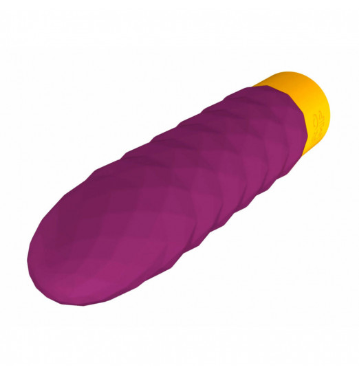 Лиловый рельефный мини-вибростимулятор Romp Beat - 15 см. Лиловый рельефный мини-вибростимулятор Romp Beat - 15 см.