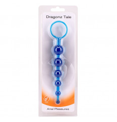 Синяя анальная цепочка DRAGONZ TALE ANAL - 20 см.