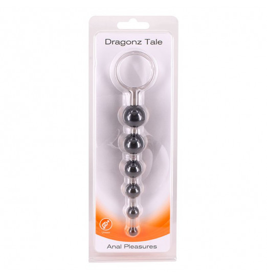 Дымчатая анальная цепочка DRAGONZ TALE ANAL - 20 см.