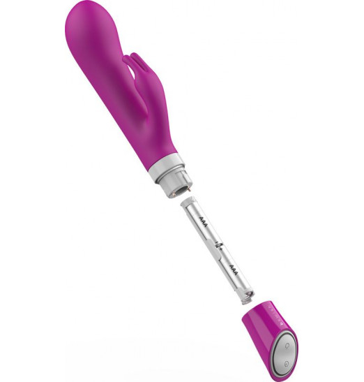 Ярко-розовый вибратор-кролик Bwild Deluxe Bunny - 19,3 см.