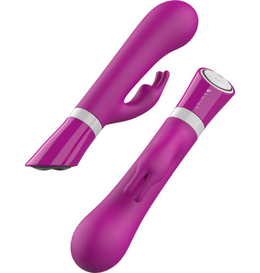 Ярко-розовый вибратор-кролик Bwild Deluxe Bunny - 19,3 см.