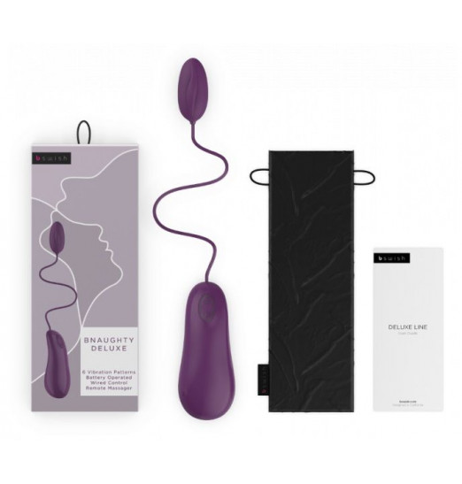 Фиолетовое виброяйцо Bnaughty Deluxe