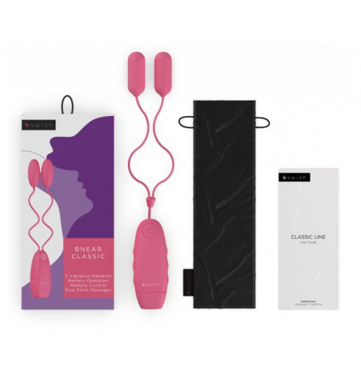 Розовые виброяйца Bnear Classic с пультом управления