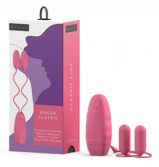 Розовые виброяйца Bnear Classic с пультом управления