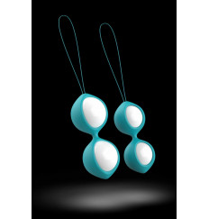 Бело-голубые вагинальные шарики Bfit Classic
