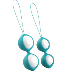 Бело-голубые вагинальные шарики Bfit Classic