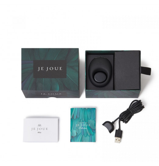 Черное эрекционное виброкольцо Mio Vibrating Ring