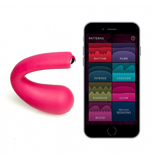 Ярко-розовый вибратор Dua G-spot   Clitoral Wearable Vibrator - 17,8 см.