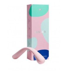 Розовый гнущийся вибратор Bender - 19 см.
