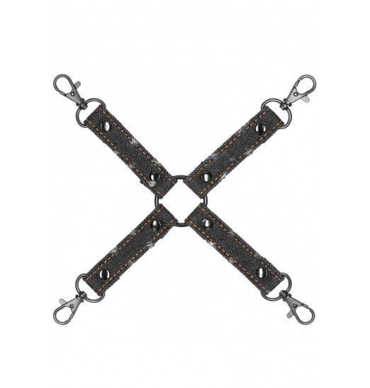 Крестообразный черный фиксатор для оков Roughend Denim Style