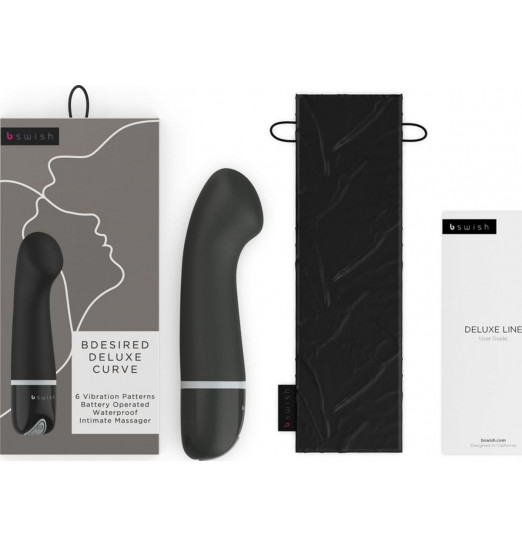 Черный G-вибростимулятор Bdesired Deluxe Curve - 15,2 см.