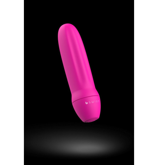 Ярко-розовая рельефная вибропуля Bmine Basic Reflex - 7,6 см.