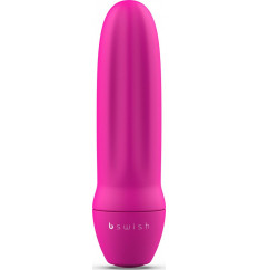 Ярко-розовая рельефная вибропуля Bmine Basic Reflex - 7,6 см.