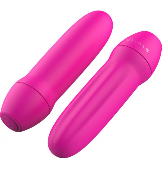 Ярко-розовая рельефная вибропуля Bmine Basic Reflex - 7,6 см.