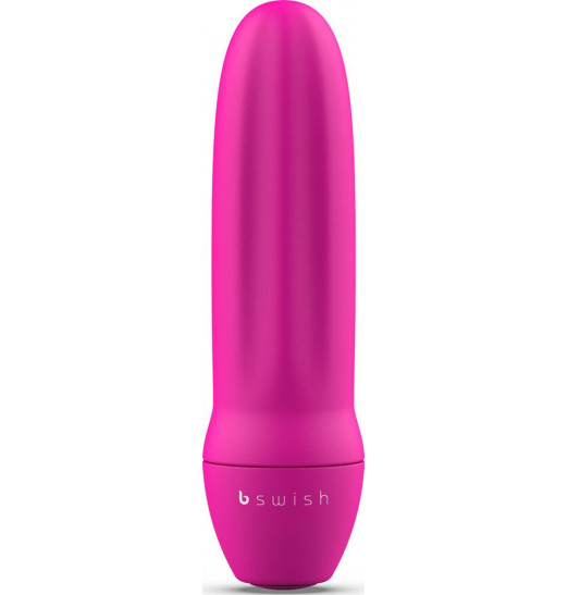 Ярко-розовая рельефная вибропуля Bmine Basic Reflex - 7,6 см.