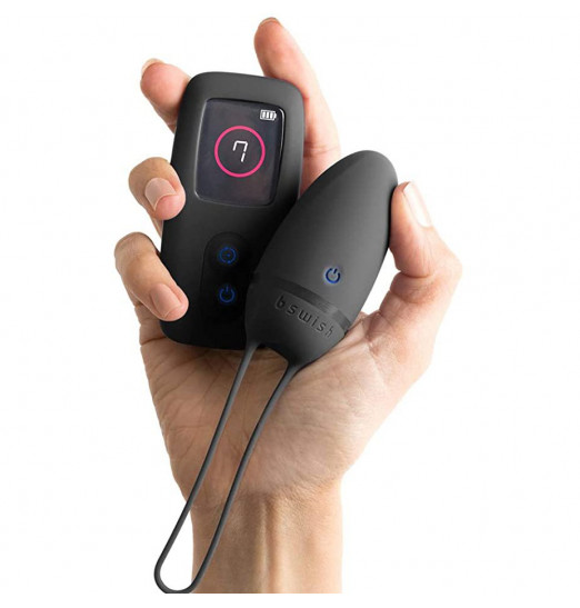 Черное виброяйцо Bnaughty Premium Unleashed с пультом ДУ