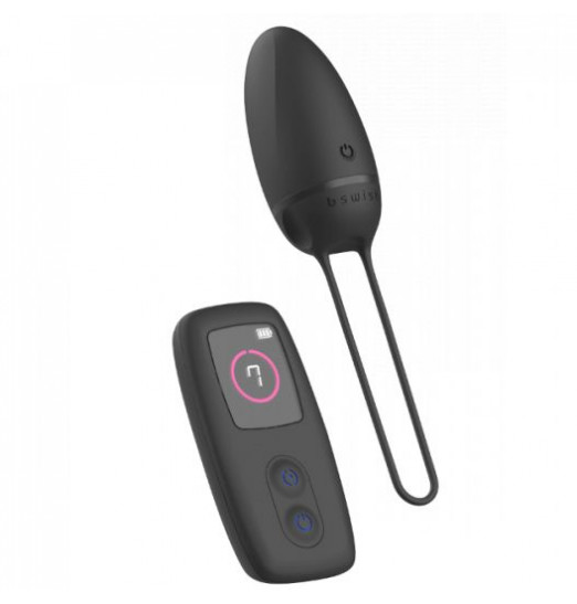 Черное виброяйцо Bnaughty Premium Unleashed с пультом ДУ