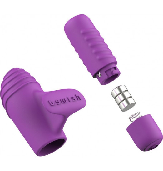 Фиолетовый вибростимулятор на пальчик Bteased Basic Finger Vibrator
