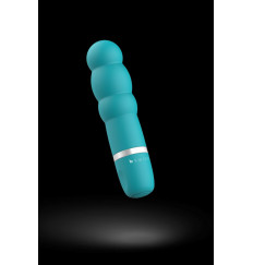 Бирюзовый рельефный мини-вибратор Bcute Classic Pearl - 10 см.