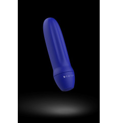 Синяя рельефная вибропуля Bmine Basic Reflex - 7,6 см.