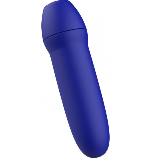 Синяя рельефная вибропуля Bmine Basic Reflex - 7,6 см.
