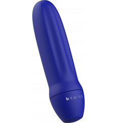 Синяя рельефная вибропуля Bmine Basic Reflex - 7,6 см.