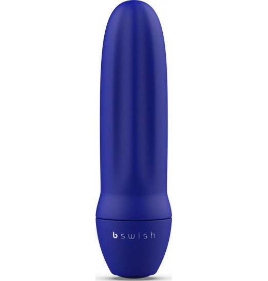 Синяя рельефная вибропуля Bmine Basic Reflex - 7,6 см.