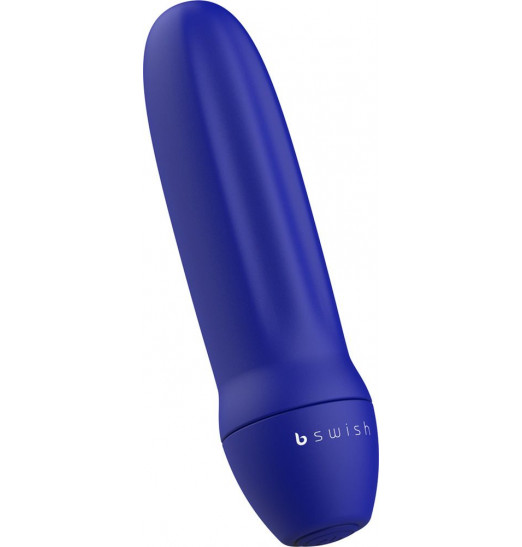 Синяя рельефная вибропуля Bmine Basic Reflex - 7,6 см.