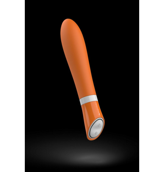 Оранжевый вибратор Bgood Deluxe - 18 см.