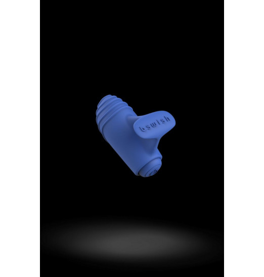 Синий вибростимулятор на пальчик Bteased Basic Finger Vibrator