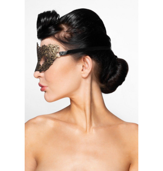 Золотистая карнавальная маска  Альциона