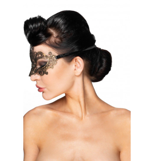 Золотистая карнавальная маска  Бекрус