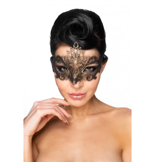 Золотистая карнавальная маска  Бекрус