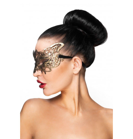 Золотистая карнавальная маска  Беллатрикс