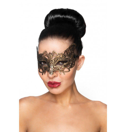 Золотистая карнавальная маска  Беллатрикс