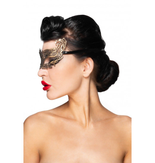 Золотистая карнавальная маска  Хассалех