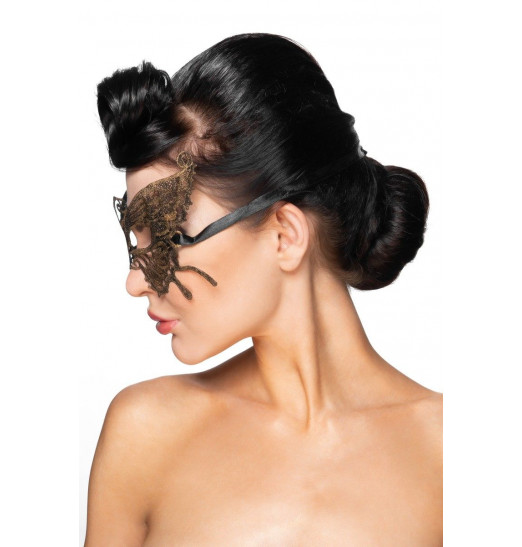 Золотистая карнавальная маска  Шаула