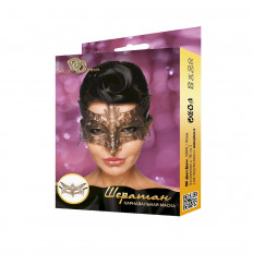 Золотистая карнавальная маска  Шератан