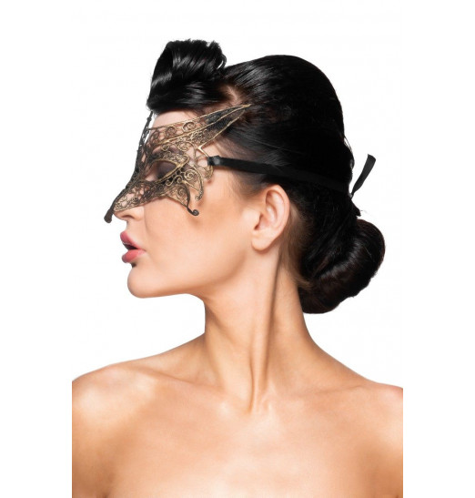 Золотистая карнавальная маска  Шератан