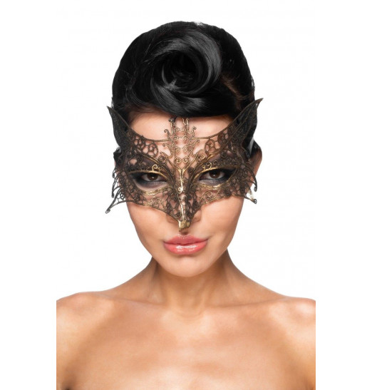 Золотистая карнавальная маска  Шератан