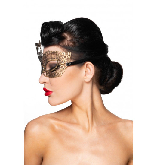 Золотистая карнавальная маска Этамин Золотистая карнавальная маска Этамин