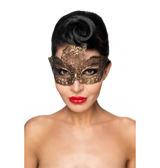 Золотистая карнавальная маска Этамин Золотистая карнавальная маска Этамин