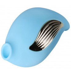 Голубой клиторальный вибростимулятор-ракушка