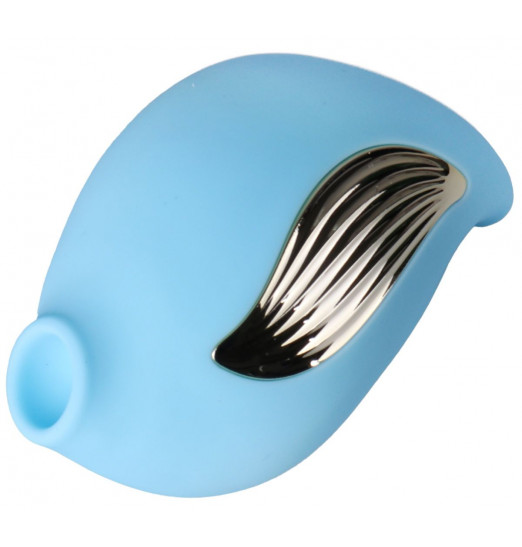 Голубой клиторальный вибростимулятор-ракушка