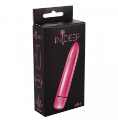 Розовая гладкая вибропуля Mae - 9 см.