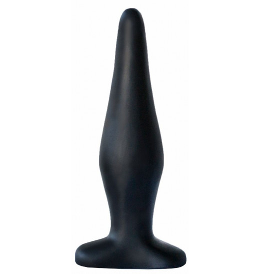 Черный конический анальный плаг - 14 см.