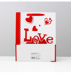 Бумажный пакет «Любовь» - 26 х 32 см.