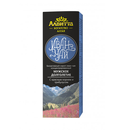 Биоактивный сироп иван-чая «Мужское долголетие» с красным корнем и трибулусом - 200 мл.